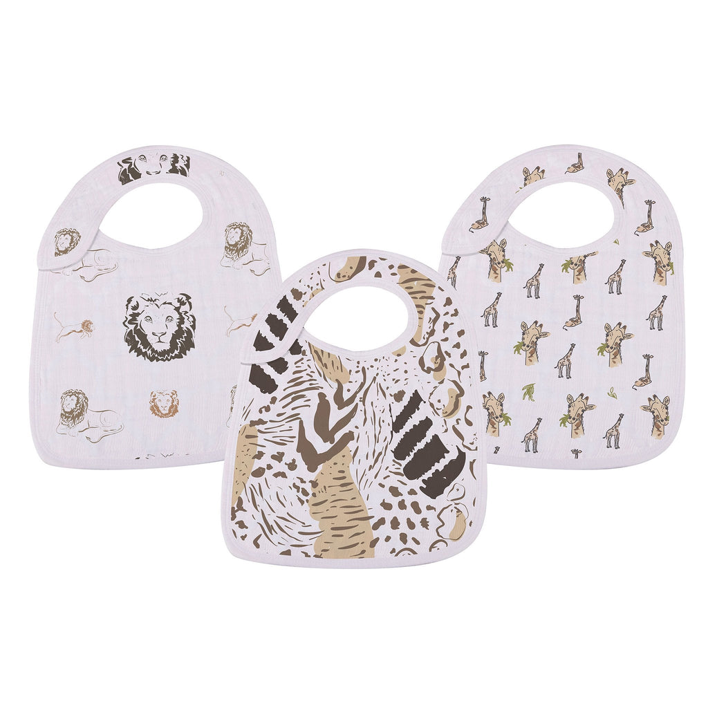 Bamboo Muslin Baby Bib Set (3-Pack, Soft & Absorbent)